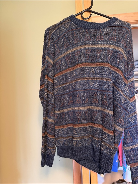 Towncraft Other - Towncraft Navy and Heathered Gray Knit Sweater